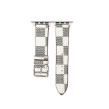 Perfii Check Leather Replacement Band For Apple Watch 41/40/38mm Series 8/7/6/5/4/SE - 2 miniature