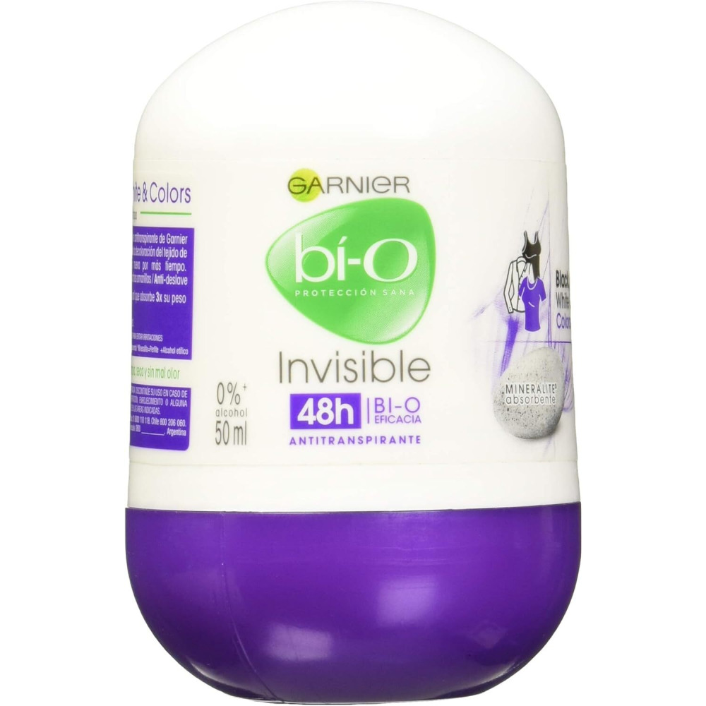 Antiperspirant Deodorant Garnier Bi-O Roll-On Invisible Black for Women, 50 ml - 1