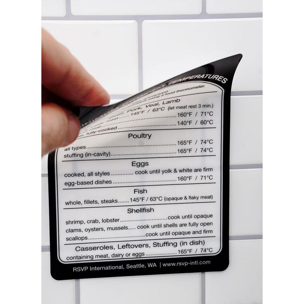 СЪЕМНАЯ Этикетка С Температурой Приготовления RSVP — ПВХ - 3