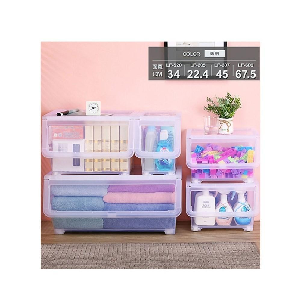 صندوق تخزين Keyway Stack Nest سعة 16 لترًا شفافًا - 3