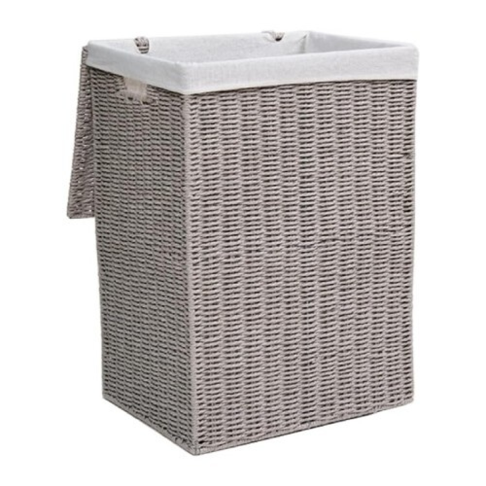 Большая Корзина Для Белья Homesmiths, серая С ВКЛАДЫШЕМ, 40 X 30 X 55 см - 1