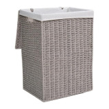 Большая Корзина Для Белья Homesmiths, серая С ВКЛАДЫШЕМ, 40 X 30 X 55 см - 1 miniature