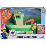 Simba / Fireman Sam, Charlies Fischerboot and figurine, 109251074038 - 3 miniature