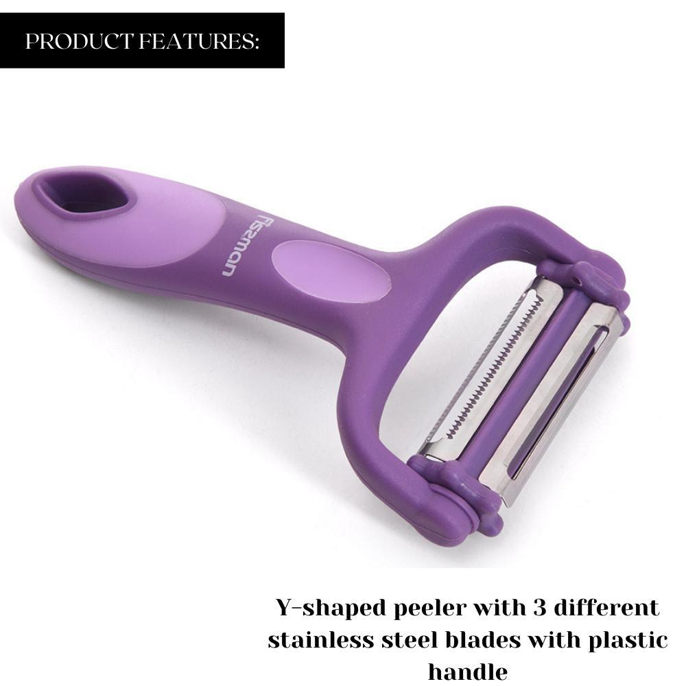 Fissman Y-Shaped Peeler With 3-Blades Purple 15x7.5cm - 1