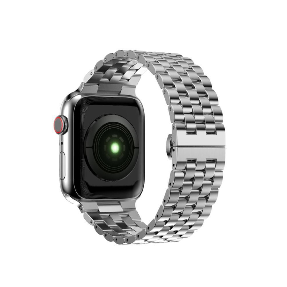 Perfii Stainless Steel Pent Link Replacement Band for Apple Watch 49, 45, 44, 42 mm Series Ultra 8/7/6/SE/5/4/3 - 3