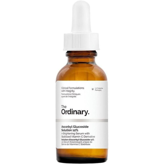 The Ordinary, Serum, Ascorbyl glucoside solution 12%, Brightening with stabilized vitamin C derivative, 1 fl. oz. (30 ml)