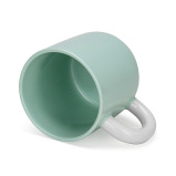 Fissman 2-Piece Mugs 360ml  Green New Bone China - 4 miniature
