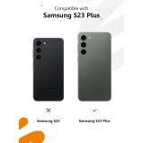 Protective Case Cover for Galaxy S23 Plus with Face & Flowers white Pattern - 6 miniature