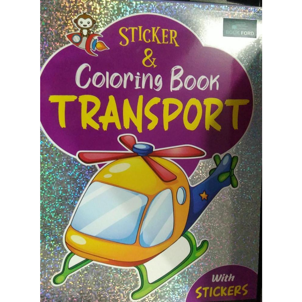 Sticker And Coloring Book Transport - 1