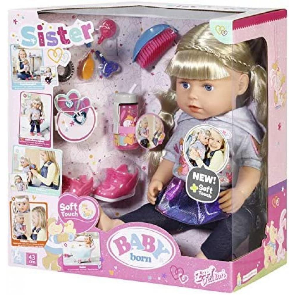 Baby Born Blonde sister, Soft touch, 16.9 inch, Multi-Colour, 824603 - 2
