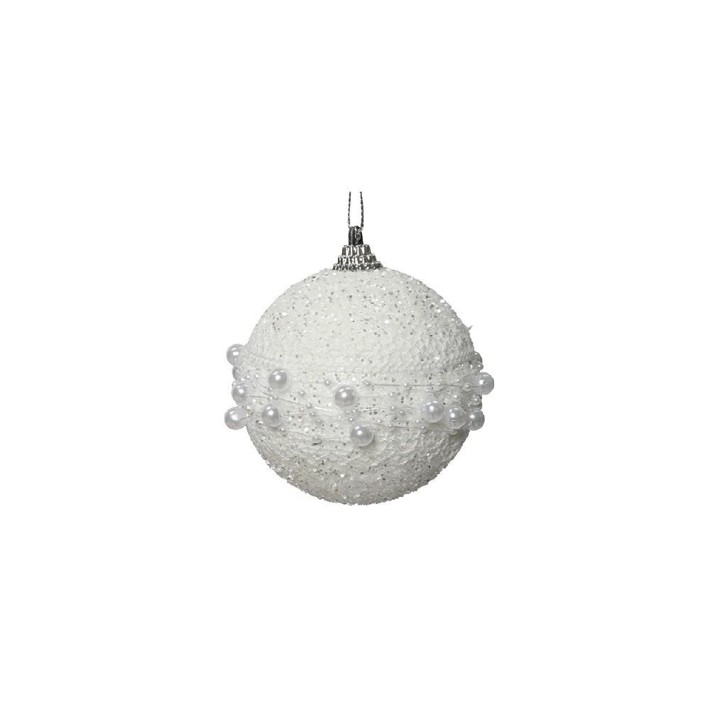 Kaemingk Decoris 8 cm Bauble Foam Bead String Winter White - 1