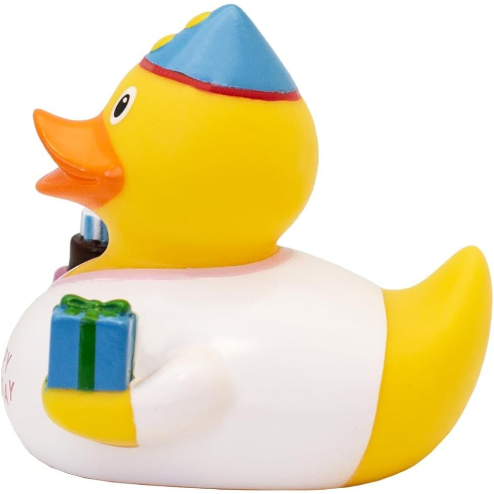Lilalu Bath Toy Birthday Girl Duck White & Yellow - 2