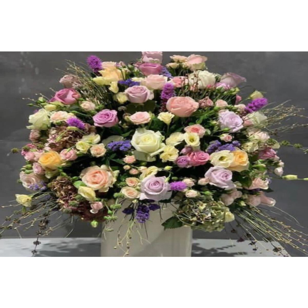 Blooms From My Heart - Artisan English Garden Basket - 1