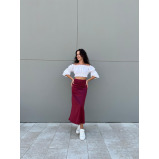 Шелковая Юбка Темно-Бордового Цвета (Размер M) - 2 miniature