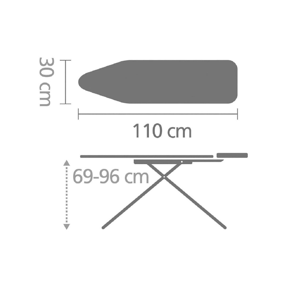 Гладильная Доска Brabantia A, Подставка Для Парового Утюга С АБСТРАКТНЫМИ Листьями, 139529, РАЗМЕР a (110 x 30 см) - 3