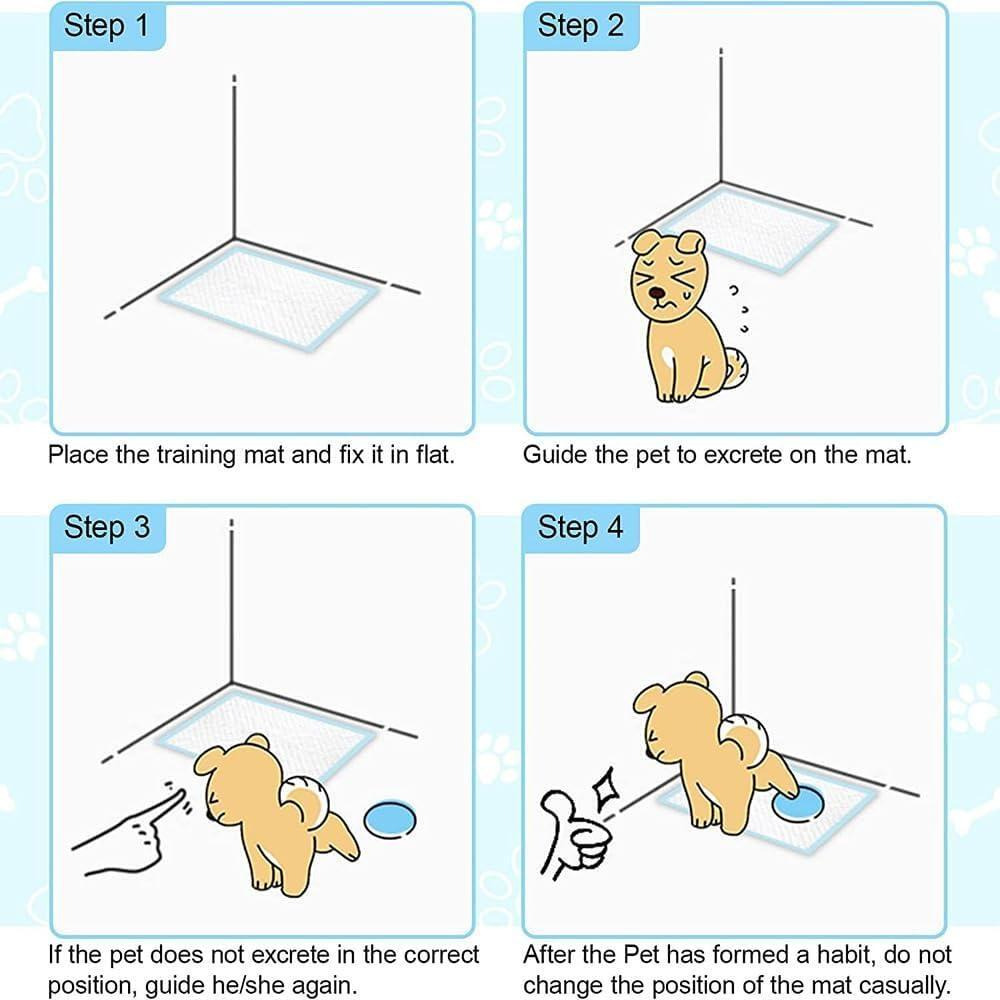 Mumoo Bear Pet Training Pads - Super Absorbent Puppy Anti Slip Toilet Pee Mat, Leak Proof  Quick Dry for Dogs Cats Rabbits Pets (50 PACK-60 x 45CM) - 6