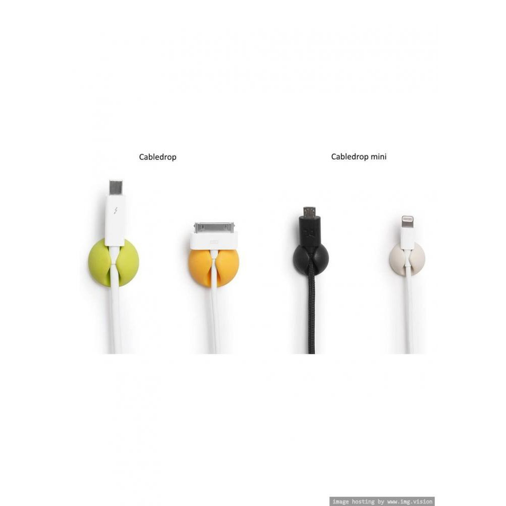 Bluelounge Cable Drop Mini White Pack of 9 - 5