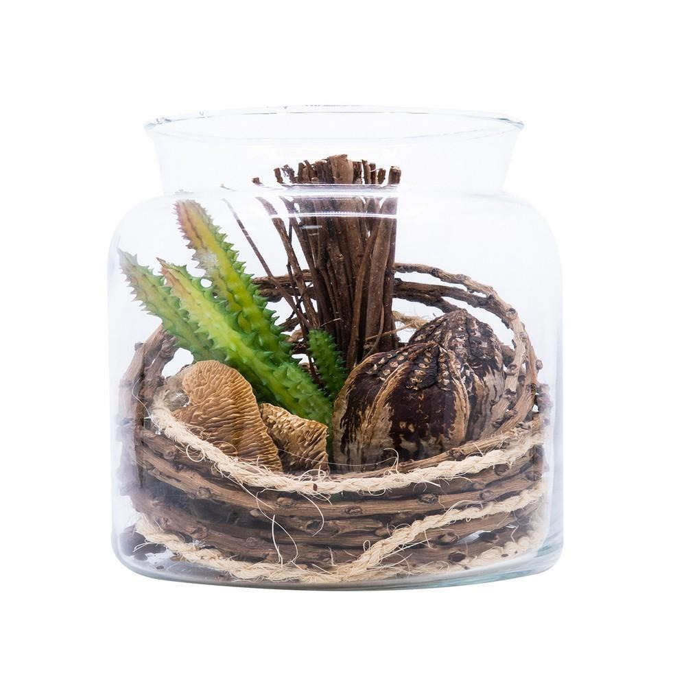 Homesmiths Artificial Plant In Glass Pot 125 x 160 mm - 1