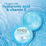 Ponds Super Light Gel, Oil-free Moisturizer, 100ml, for Hydrated, Glowing Skin, with Hyaluronic Acid and Vitamin E, 24Hr Hydration, Non-Sticky, Spread - 4 miniature