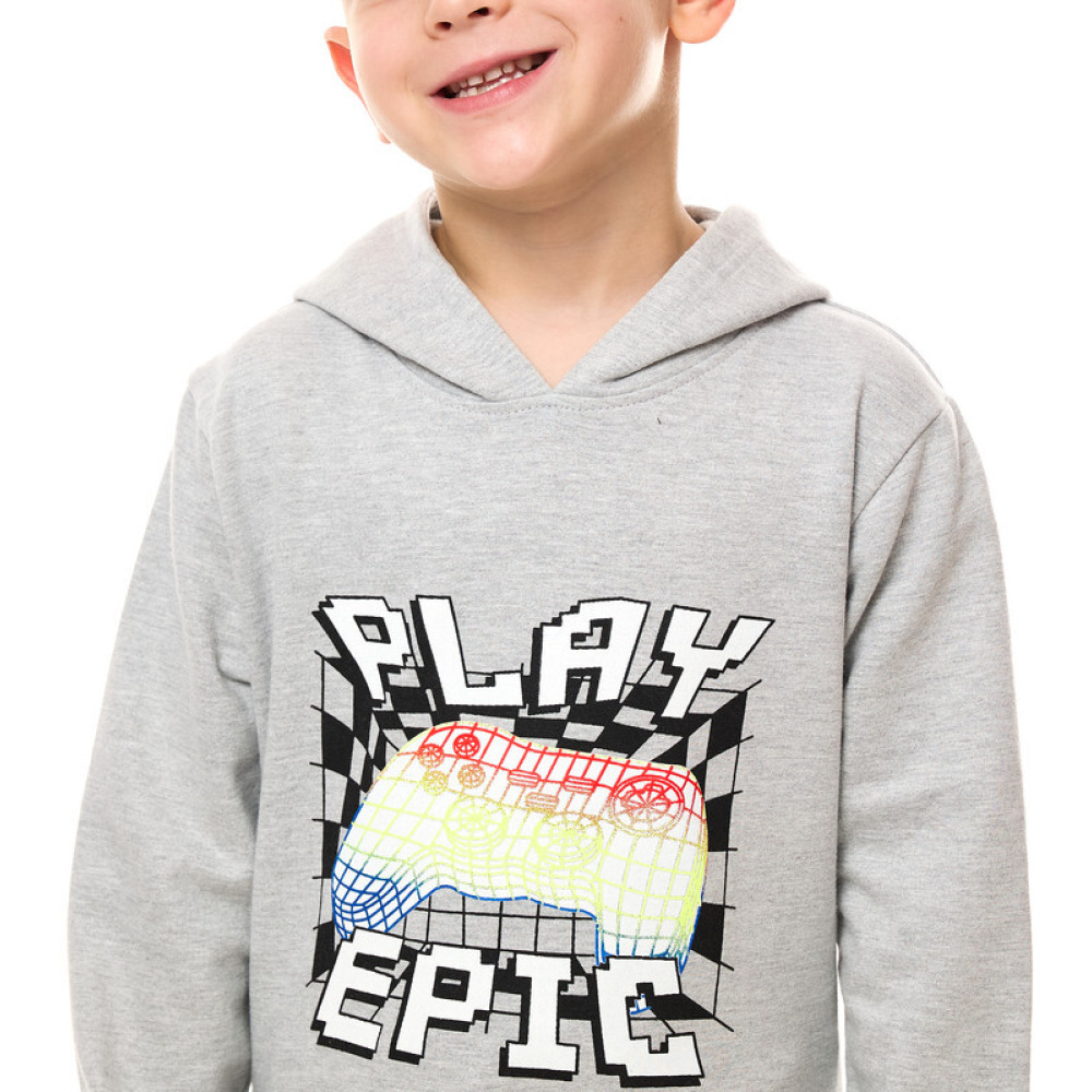 ТОЛСТОВКА С Капюшоном Для МАЛЬЧИКОВ, СЕРАЯ, мил 2-3 года - 5