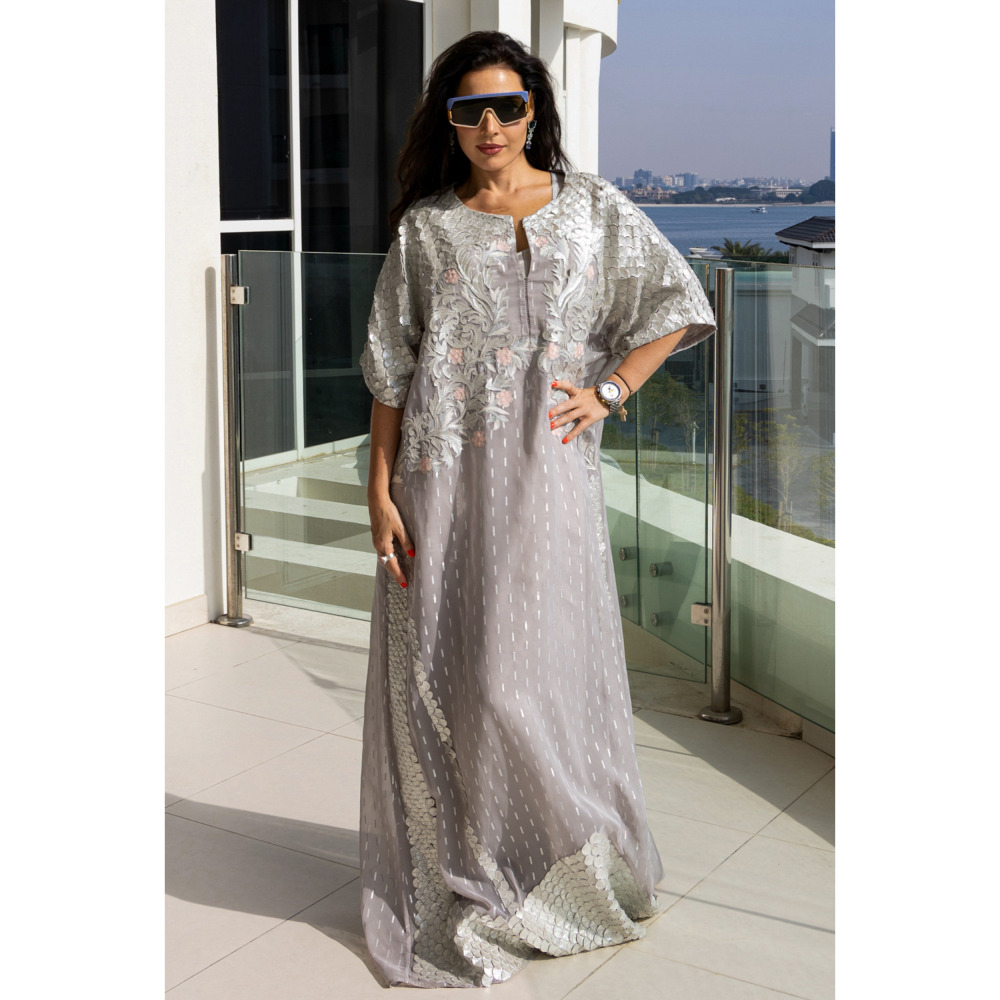 الروح الآسيوية، فستان حورية البحر فضي، مقاس موحد (S-XL) - 7