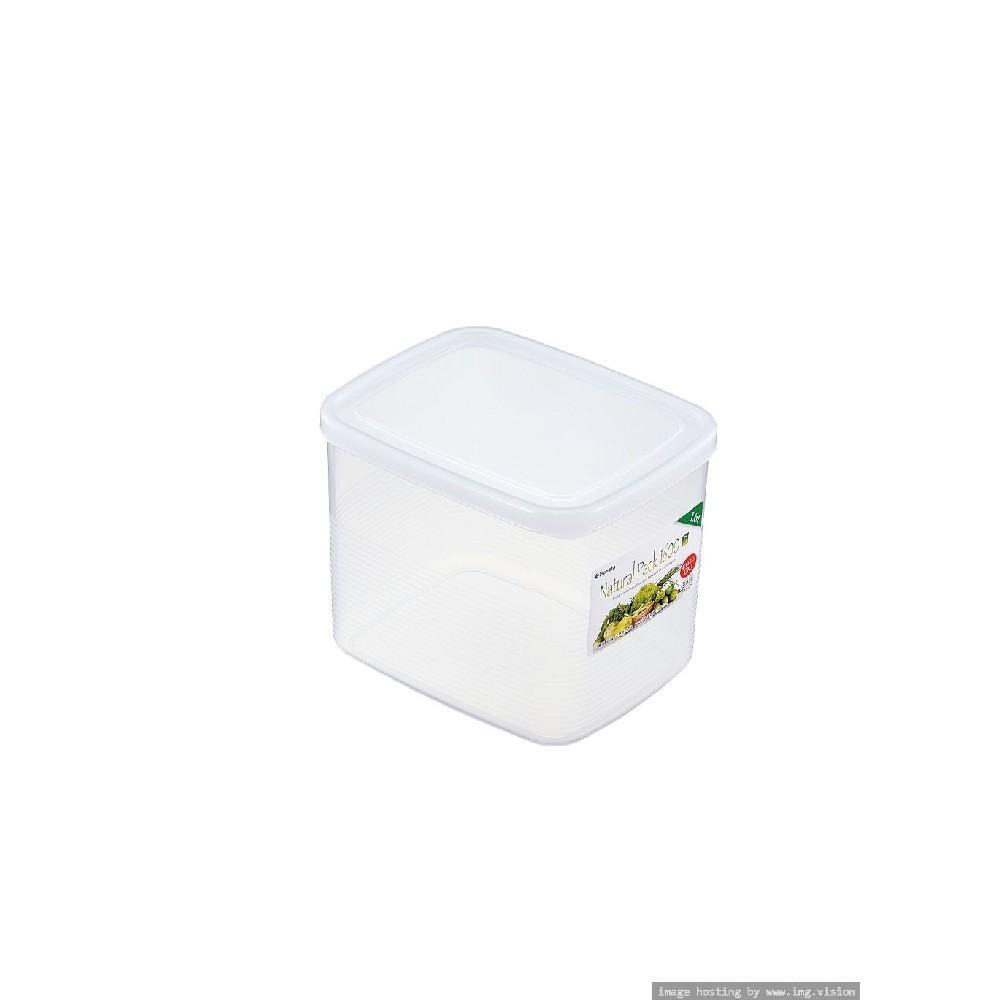 حاوية طعام بلاستيكية عميقة من هوكان شو سعة 1.6 لتر، شفافة - 1