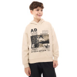 Boys' Hoodie Beige 9-10 YRS - 1 miniature