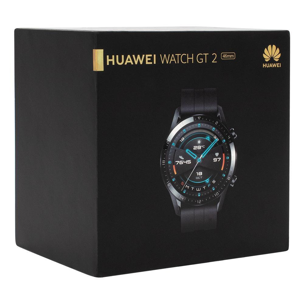 Huawei / Smartwatch, Watch GT2, Fluoroelastomer strap, Matte black, 46 mm - 8