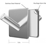 JEWJIO / Wall hooks, Heavy duty, Adhesive, Stainless steel - 5 miniature
