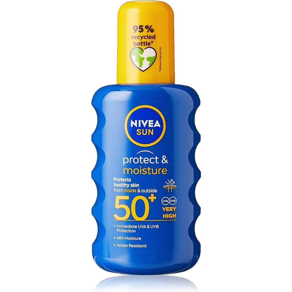 NIVEA, Sun protect and moisture spray, SPF 50+, 200 ml - 1
