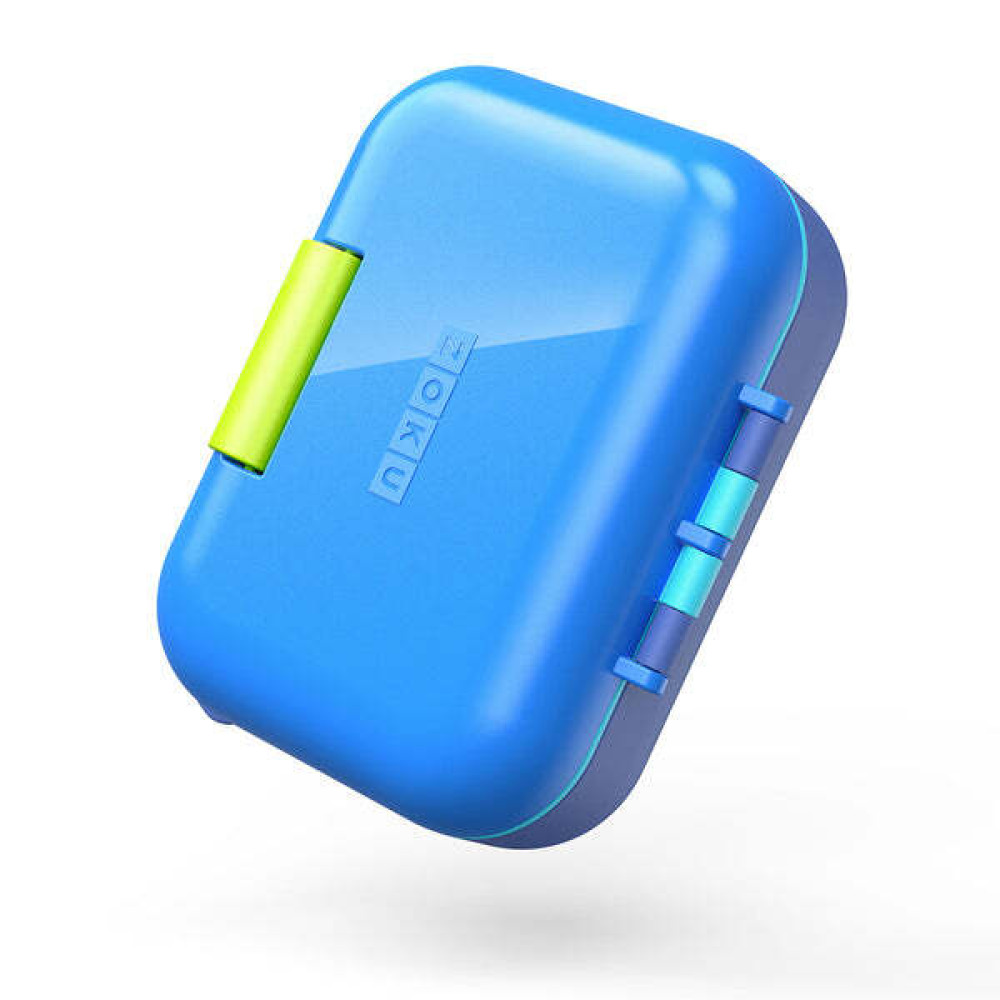 Zoku Neat Bento Junior food container has one Modular Container with Lid and kid friendly latch for ease of use, Blue - 2