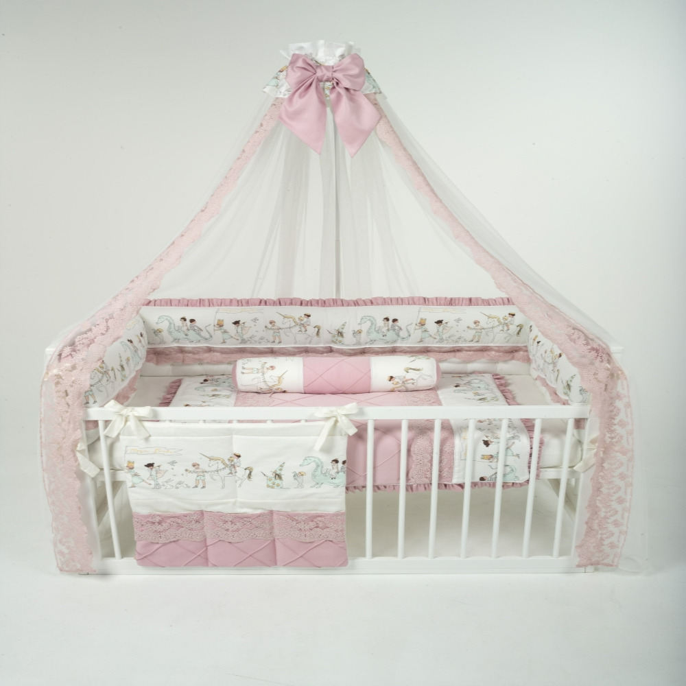 Розовый Кружевной Комплект Постельного Белья Для НОВОРОЖДЕННЫХ Magic Parade
- 5