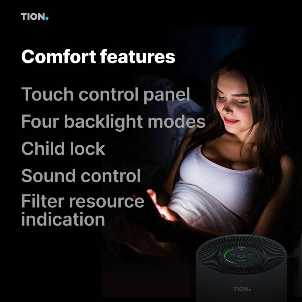 ОЧИСТИТЕЛЬ ВОЗДУХА Для Дома tion IQ400, Черный - 6