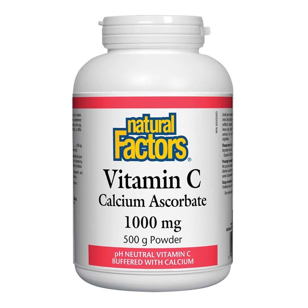 Natural Factors Vitamin C Calcium Ascorbate Powder, 500 Gm, 1000 mg - 1