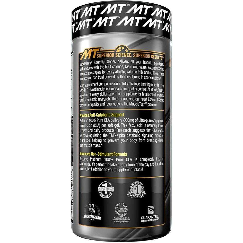 MuscleTech / Supplements, Platinum ultra pure CLA, 90 gel capsules - 4