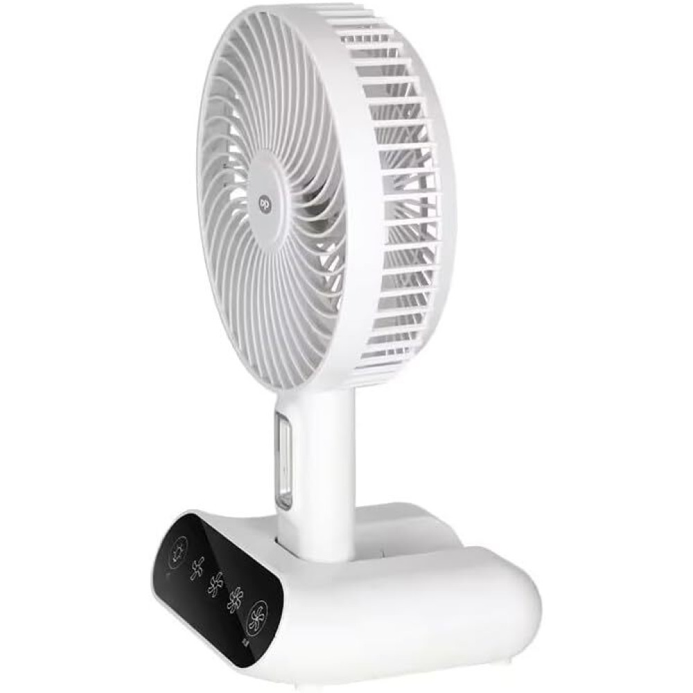 Dp 7624 (АККУМУЛЯТОРНЫЙ НАСТОЛЬНЫЙ ВЕНТИЛЯТОР) Аккумулятор 3000 Мач, Двухрежимный Блок ПИТАНИЯ Usb-Вентилятор (БЕЛЫЙ) - 3