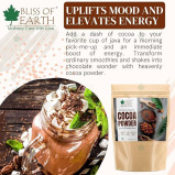 Bliss of Earth 250gm Naturally Organic Dark Cocoa Powder for Chocolate Cake Making \& Chocolate Shake, Unsweetened - 4 miniature