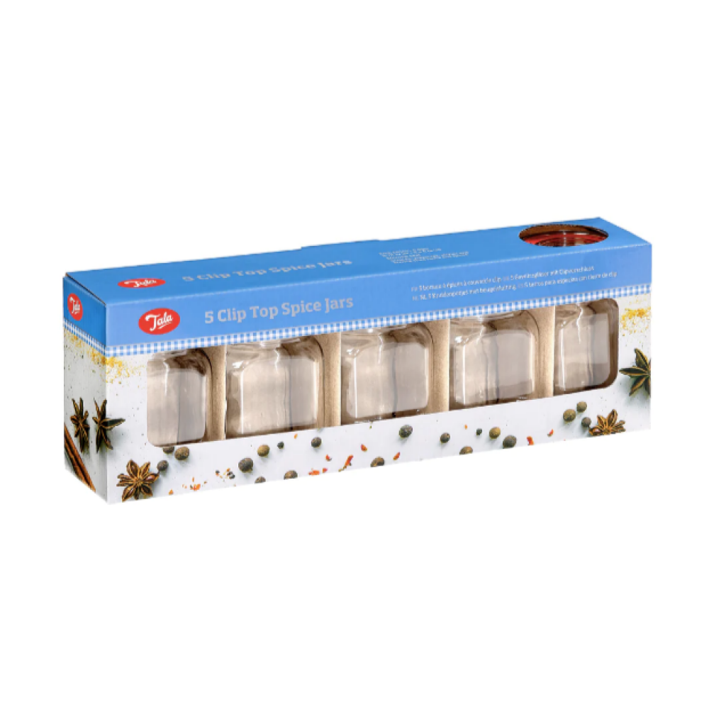 Tala 250 ml Clip Top Spice Jars Set of 5 - 2