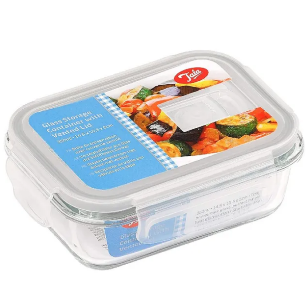 Tala 350 ml Glass Storage Container with Vented Lid - 1