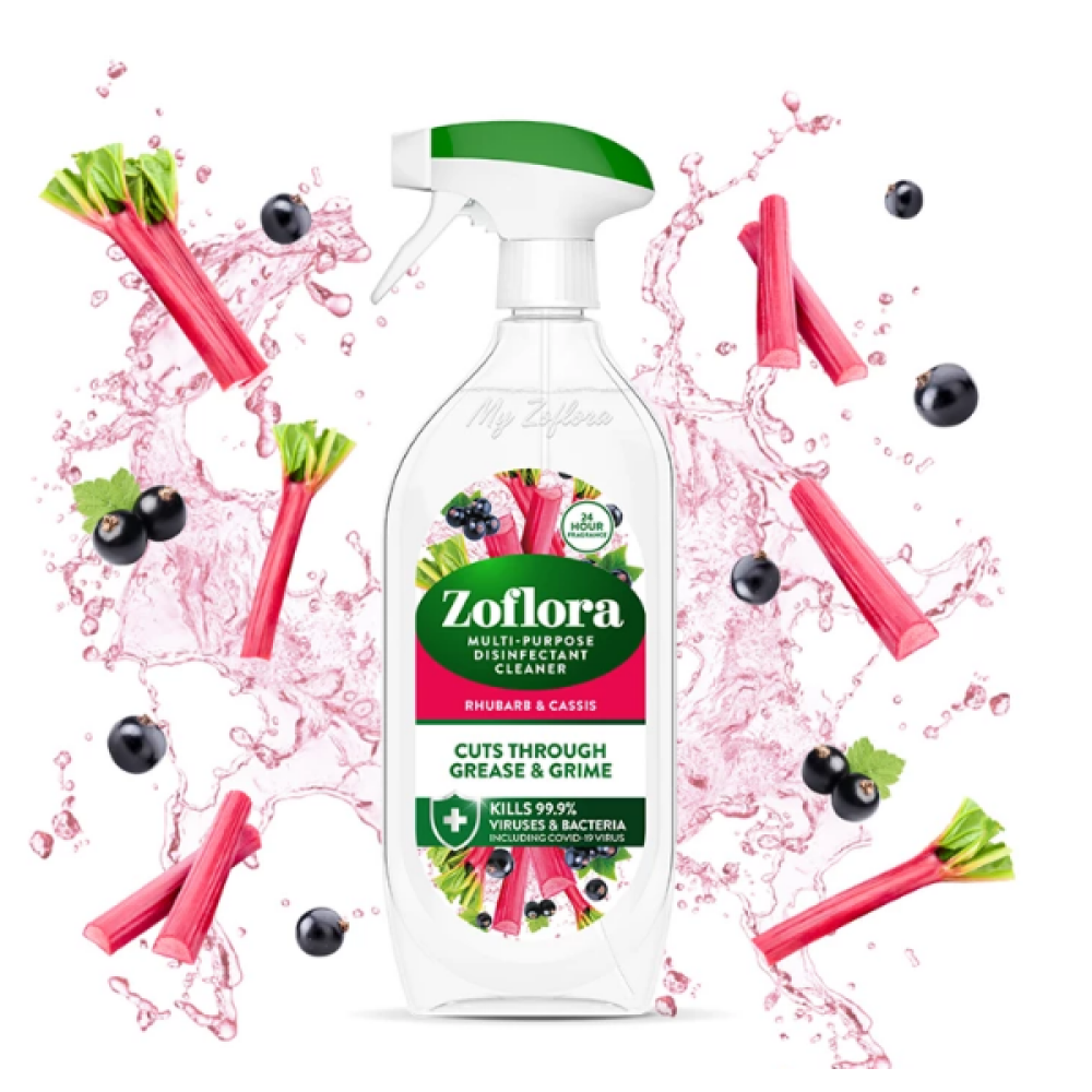 Zoflora Multi-purpose Cleaner, Rhubarb and Cassis Spray 800 ml - 1