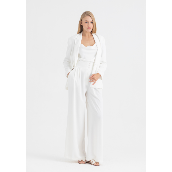 Palazzo pants (white), size L