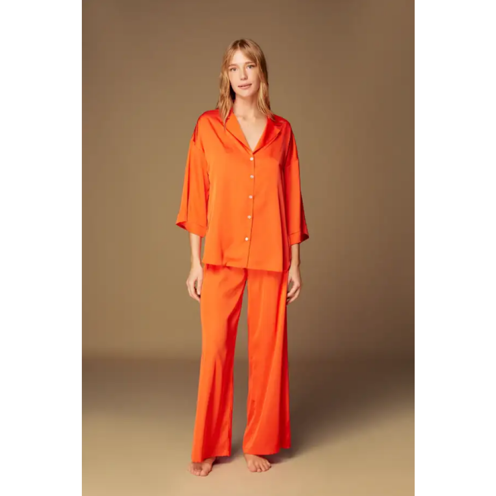 Hidden Beauty Lingerie Pajama Set Orange, L - 1