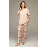 طقم بيجامة منزلي من Hidden BEAUTY Lingerie، لون خوخي - مقاس XL - 1 miniature