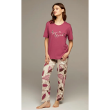 طقم بيجامة منزلي من Hidden BEAUTY Lingerie، فوشيا - مقاس S - 1 miniature