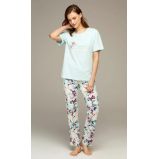 Hidden Beauty Lingerie Homewear Pajama Set, Sky Blue - L - 1 miniature
