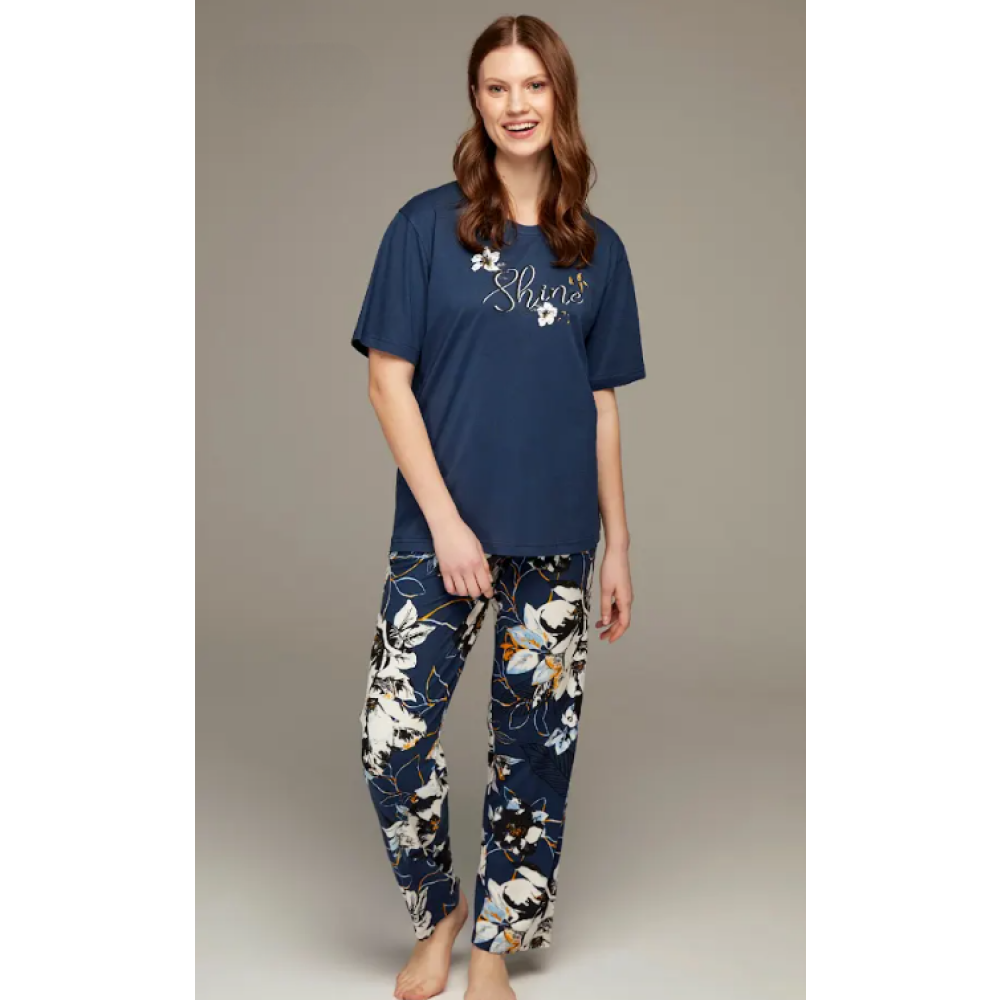 Пижамный Комплект Hidden Beauty Lingerie HOMEWEAR, Темно-Синий - XL - 1