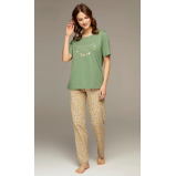 Hidden Beauty Lingerie Homewear Pajama Set, Green - S - 1 miniature