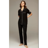 Hidden Beauty Lingerie Домашняя Одежда ПИЖАМНЫЙ Комплект, ЧЕРНЫЙ - M - 1 miniature