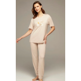 طقم بيجامات منزلي من Hidden BEAUTY Lingerie، بيج فاتح - XL - 1 miniature
