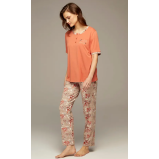Hidden Beauty Lingerie Homewear Pajama Set, Orange - S - 1 miniature